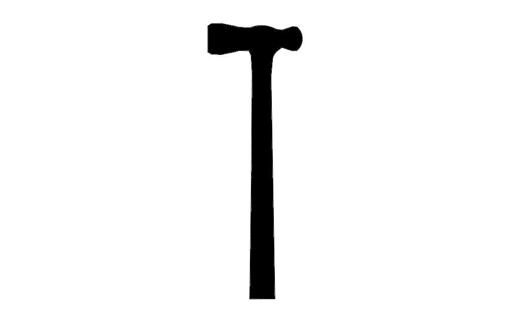 Hammer Silhouette DXF File Free Vectors