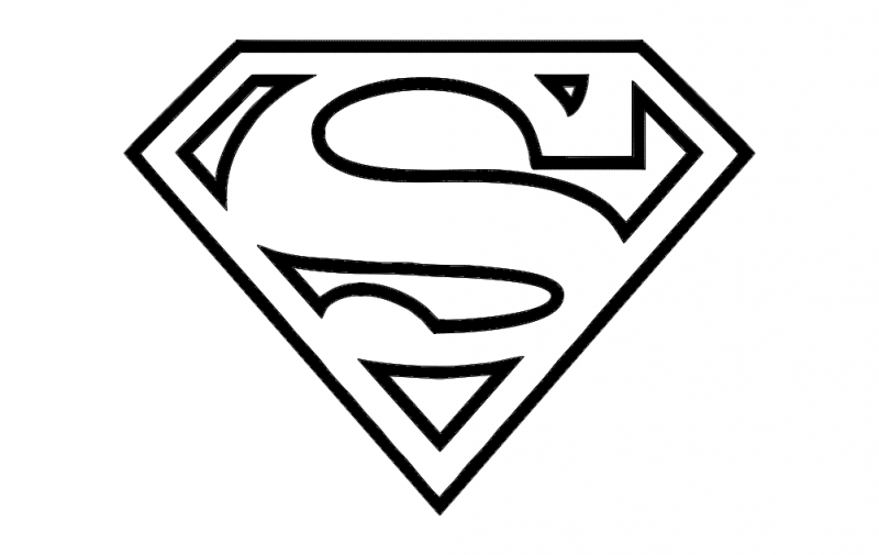 Super Man Logo DXF File Free Vectors