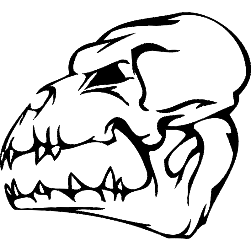 Free Animal Head Skull DXF File Free Vectors