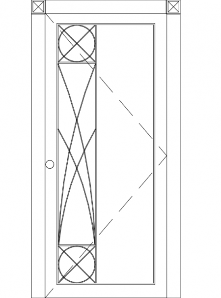 Gorgeous Modern Single Front Door DXF File Free Vectors