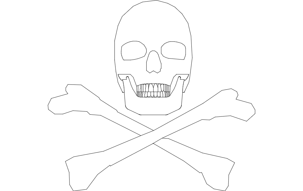 Silhouette Skull DXF File Free Vectors