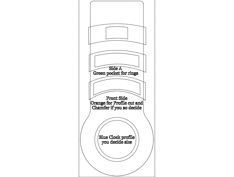 Circular Calender Clock Center 2-Pc 6X14Y DXF File Free Vectors