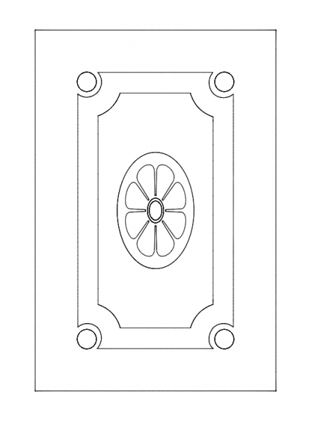 Floral Door Design DXF File Free Vectors