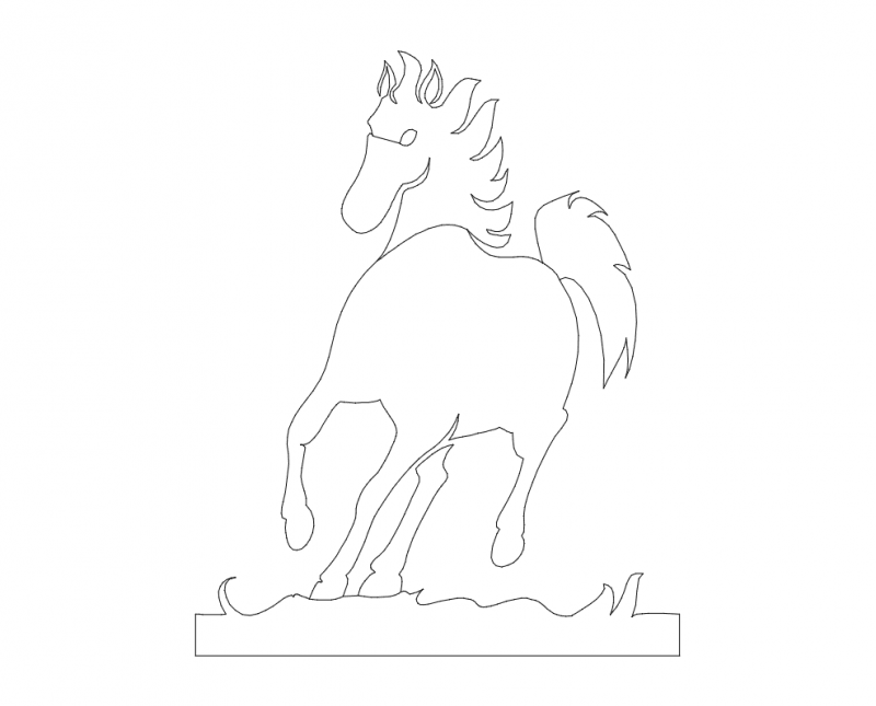 Horse DXF File Free Vectors