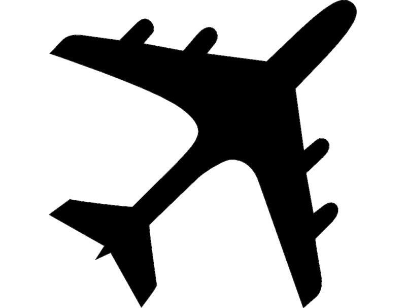 Aeroplane Silhouette DXF File Free Vectors