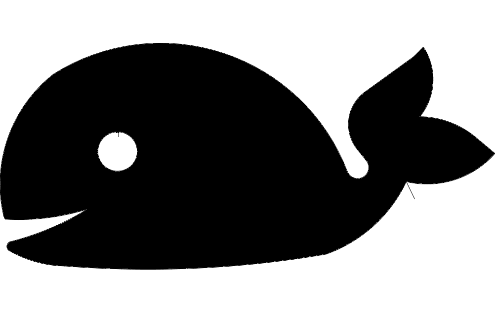 Whale Silhouette DXF File Free Vectors