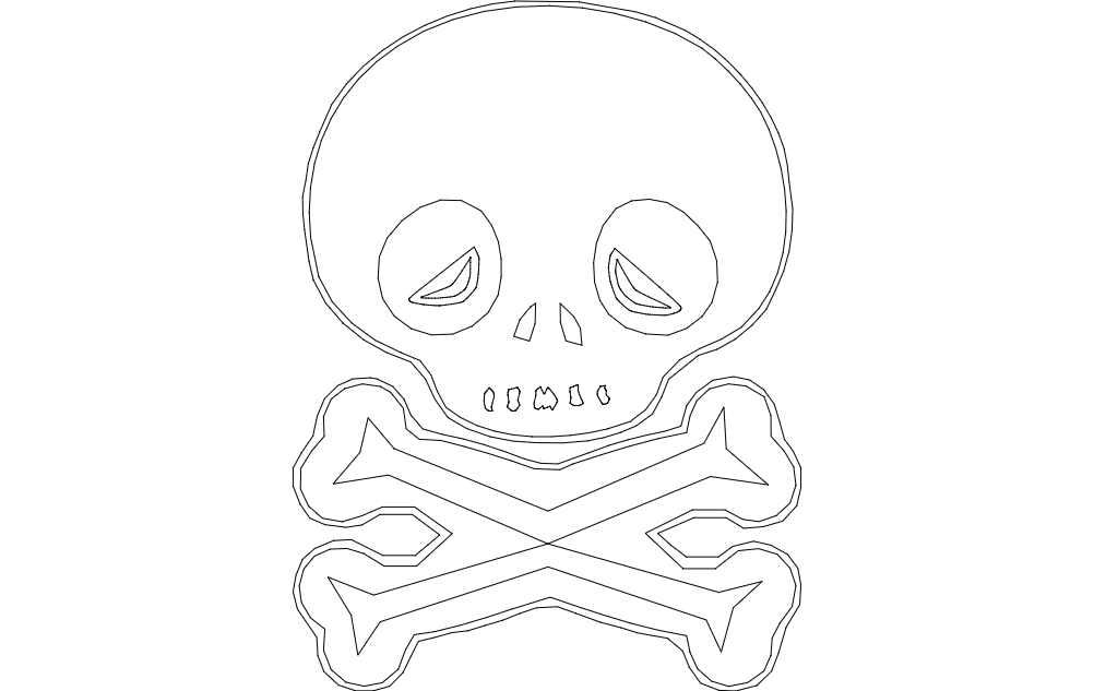 Skull Outline DXF File Free Vectors