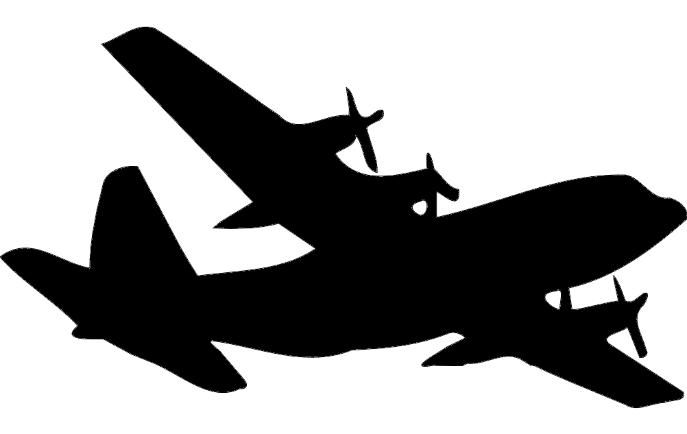 C 130 Silhouette DXF File Free Vectors