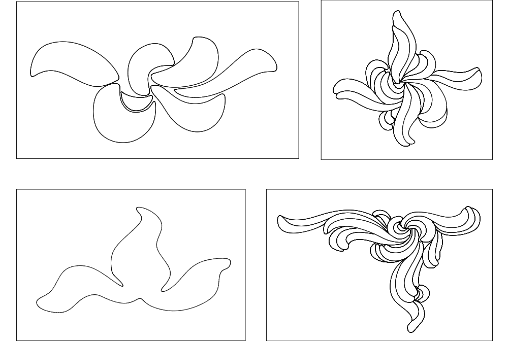 Flower Design DXF File Free Vectors