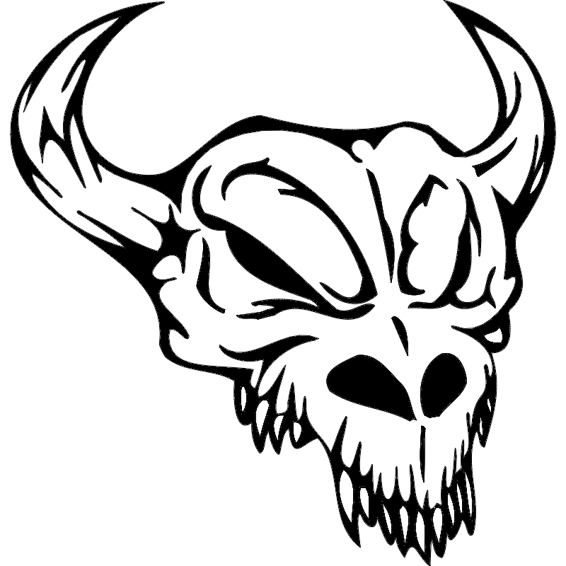 Skull 009 DXF File Free Vectors