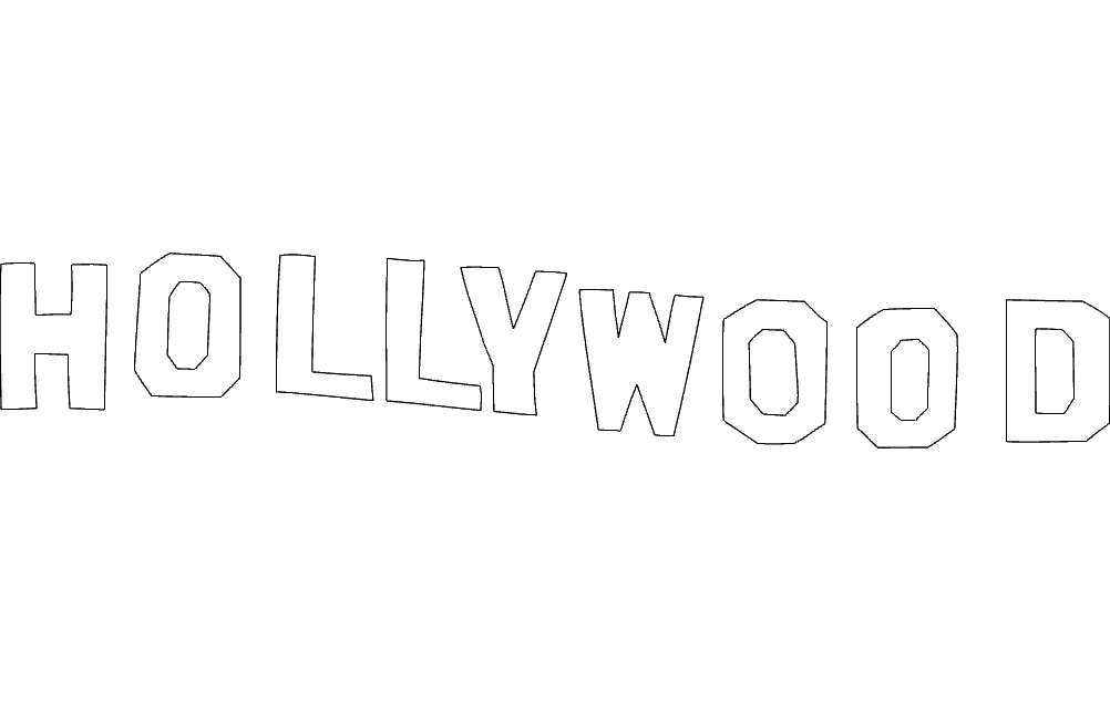 Hollywood Silhouette DXF File Free Vectors