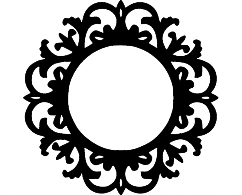 Mirror Frame DXF File Free Vectors