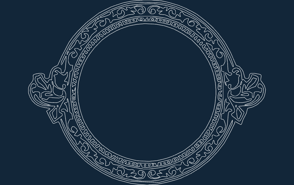 Cool Circle Frame DXF File Free Vectors