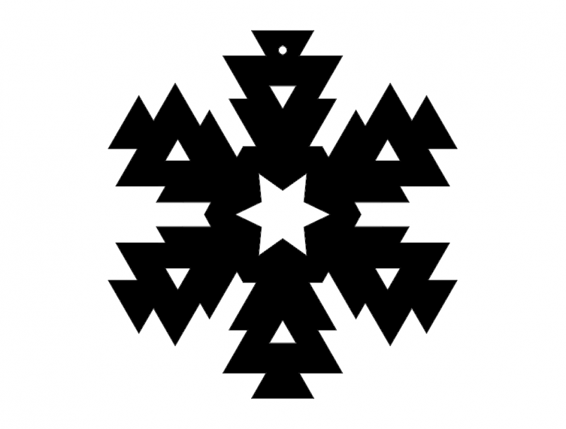 Snowflake Design 416 DXF File Free Vectors