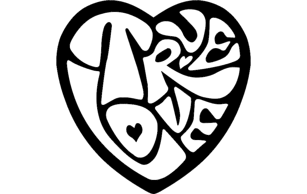 Heart Design DXF File Free Vectors