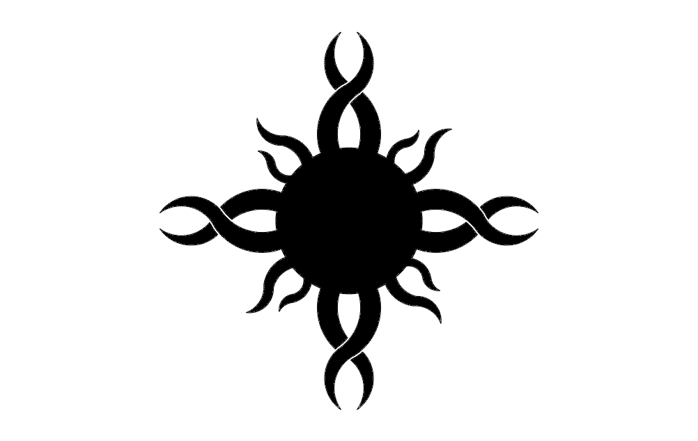 Sun Design DXF File Free Vectors