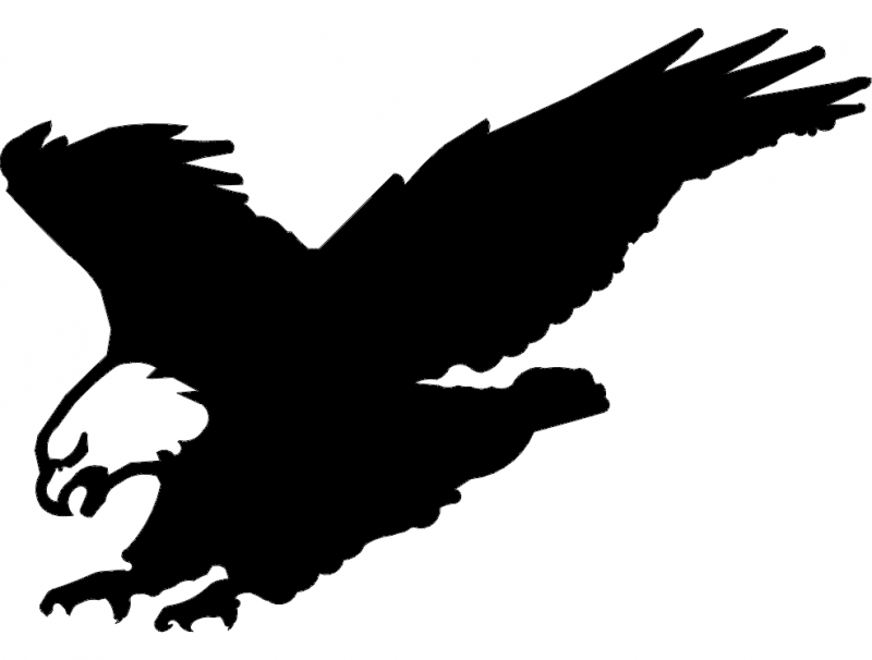 American Eagle Landing DXF File Free Vectors