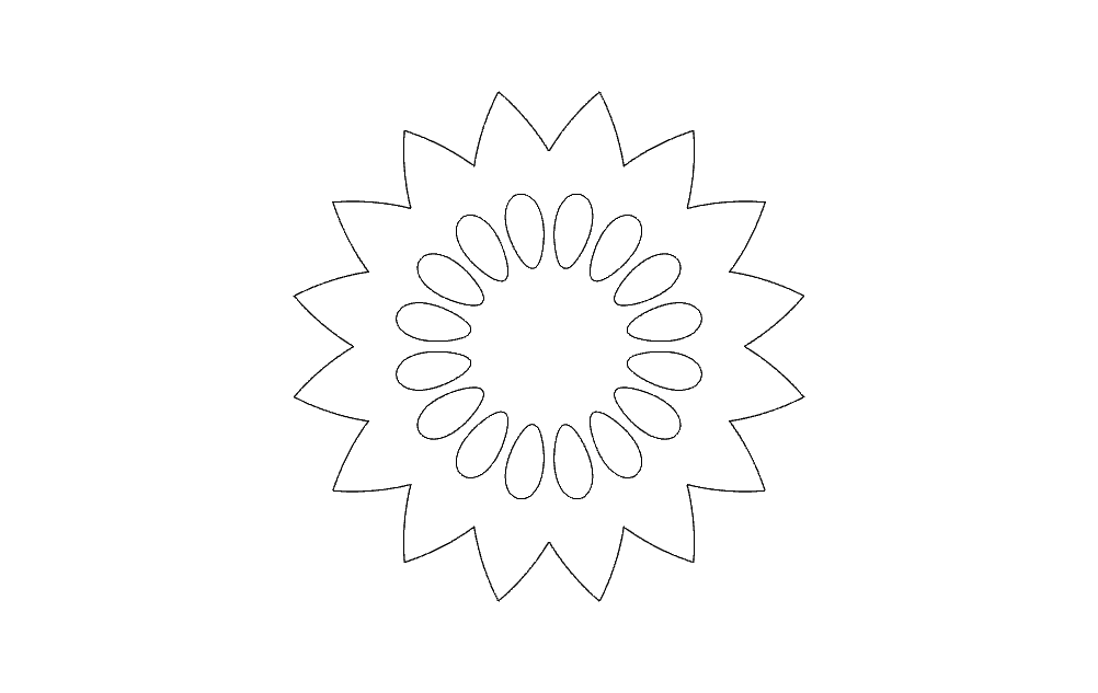 Flower Design DXF File Free Vectors