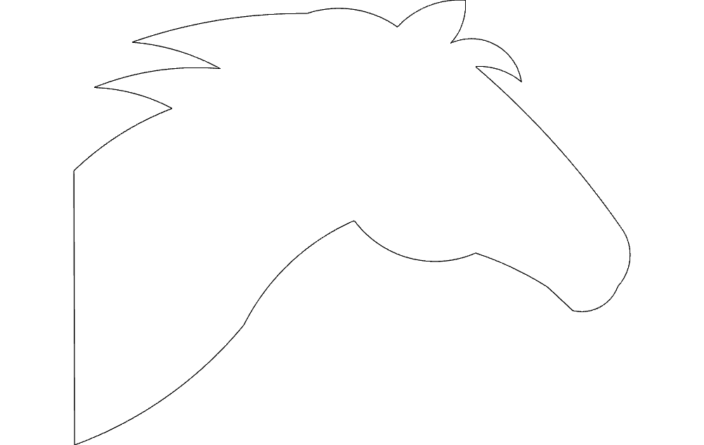 Horse Head Silhouette DXF File Free Vectors
