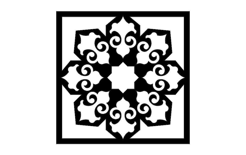 Islamic Pattern 5 DXF File Free Vectors