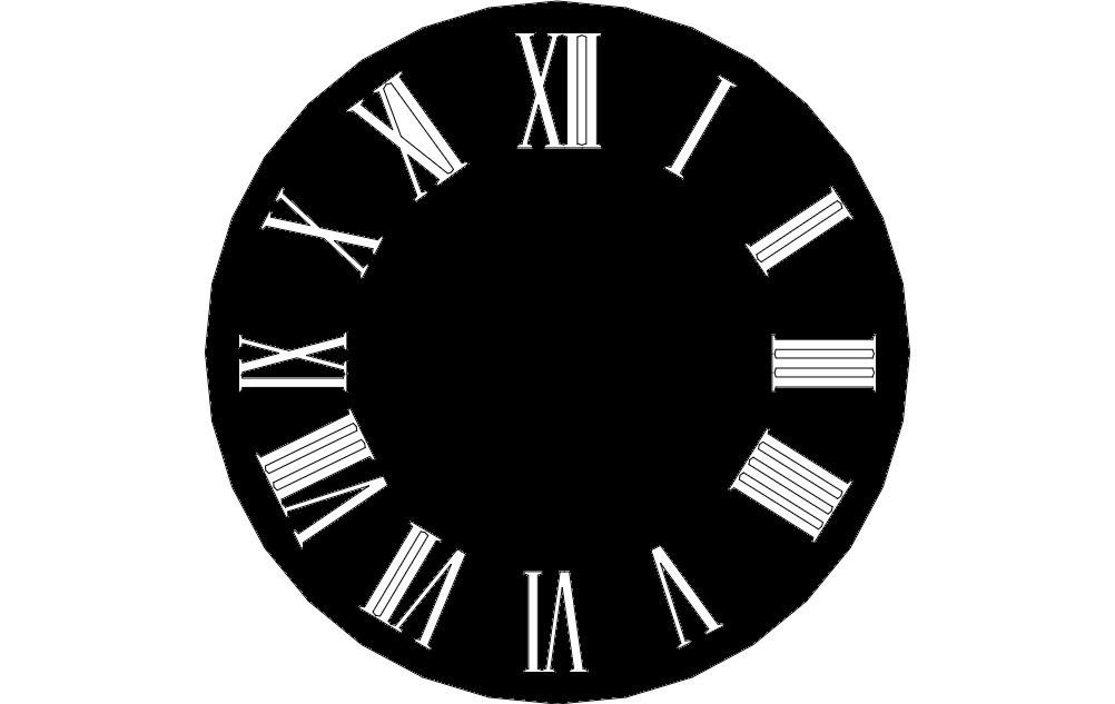 Wall Clock Design DXF File Free Vectors