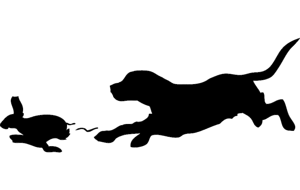 Beagle Rabbit Outline DXF File Free Vectors