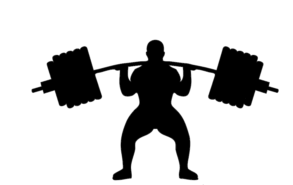 Weightlifting Silhouette DXF File Free Vectors