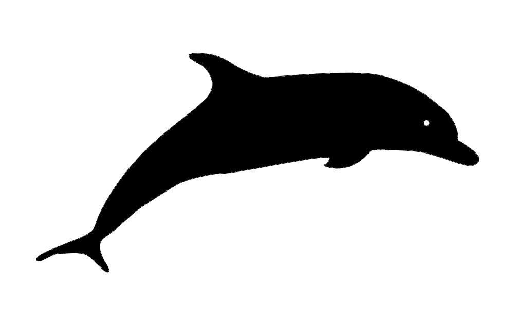 Dolphin Silhouette DXF File Free Vectors
