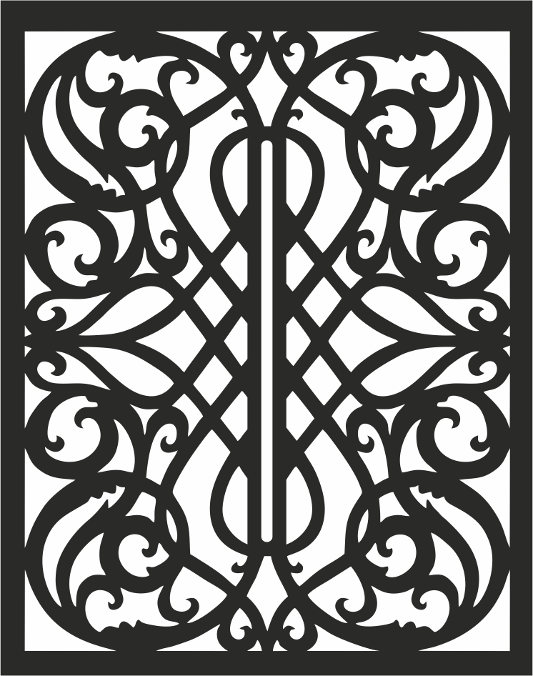 Panel Pattern DXF File Free Vectors