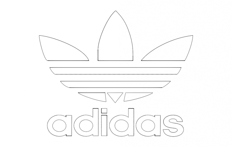 Adidas Logo DXF File Free Vectors