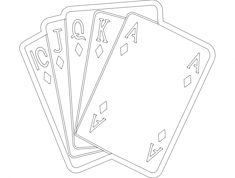 Cards 1 DXF File Free Vectors
