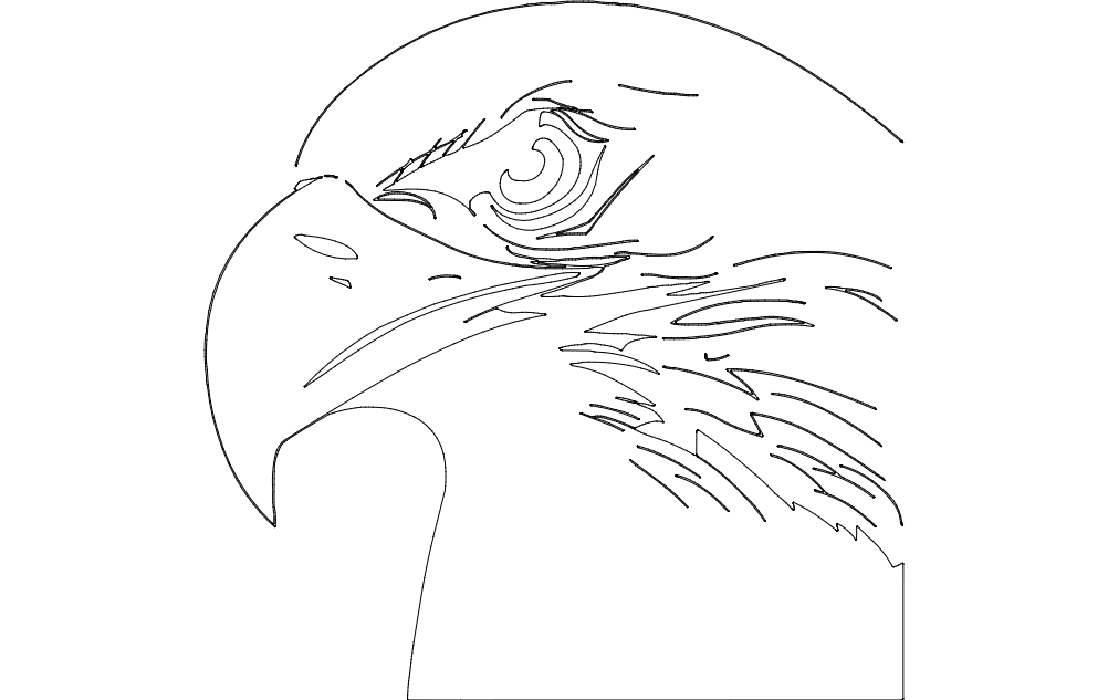 Eagle Head DXF File Free Vectors