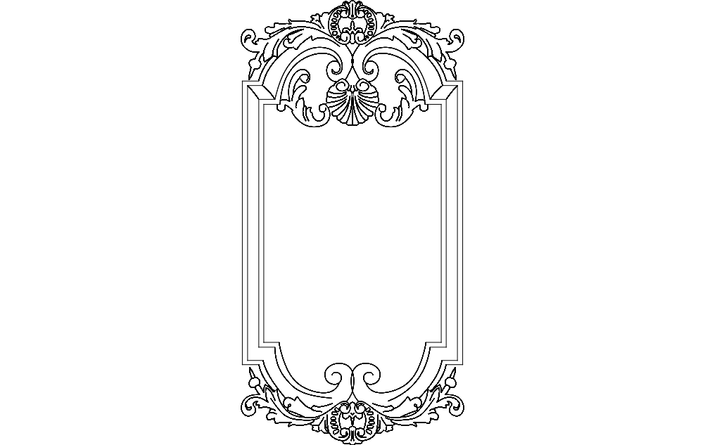 Frame Art 7 DXF File Free Vectors