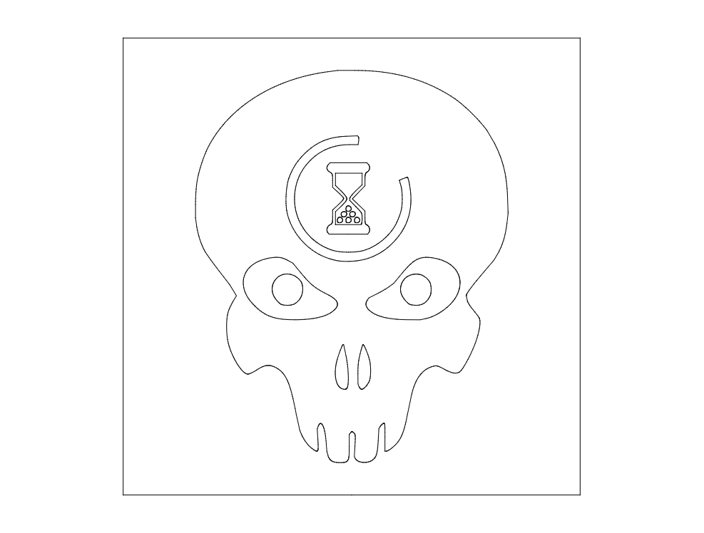 Halo-3-Lag-Skull DXF File Free Vectors