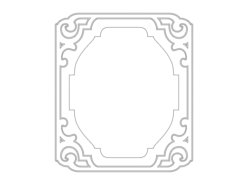 Frame 1 DXF File Free Vectors