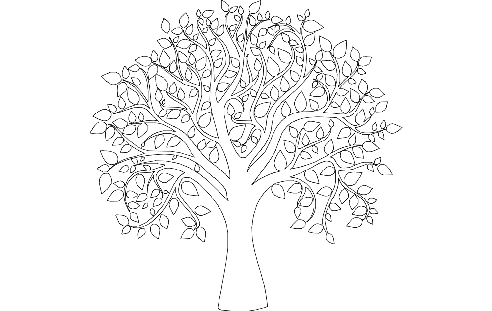 Tree Of Life Full Carve DXF File Free Vectors