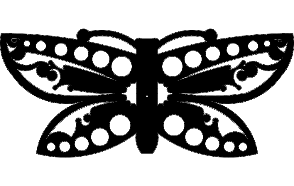 Butterfly DXF File Free Vectors