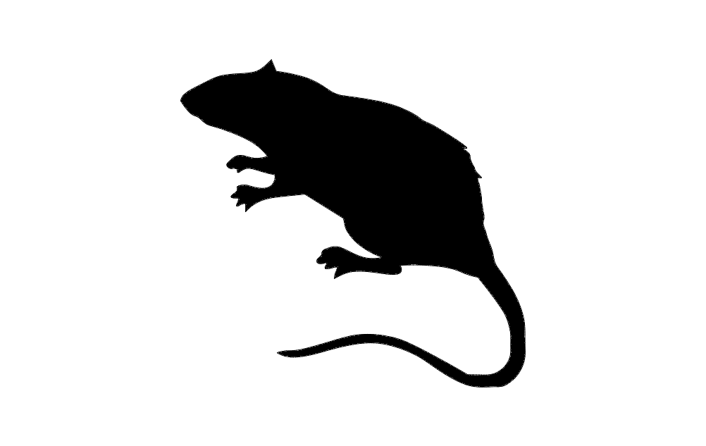Rat Silhouette DXF File Free Vectors
