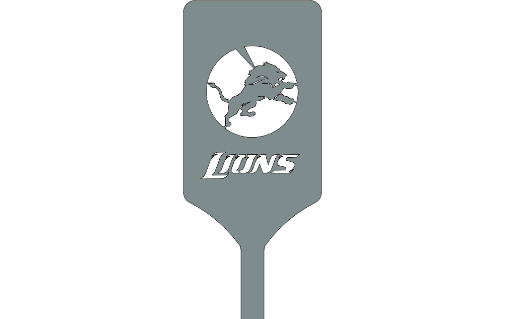 Lions Logo On Spatula DXF File Free Vectors