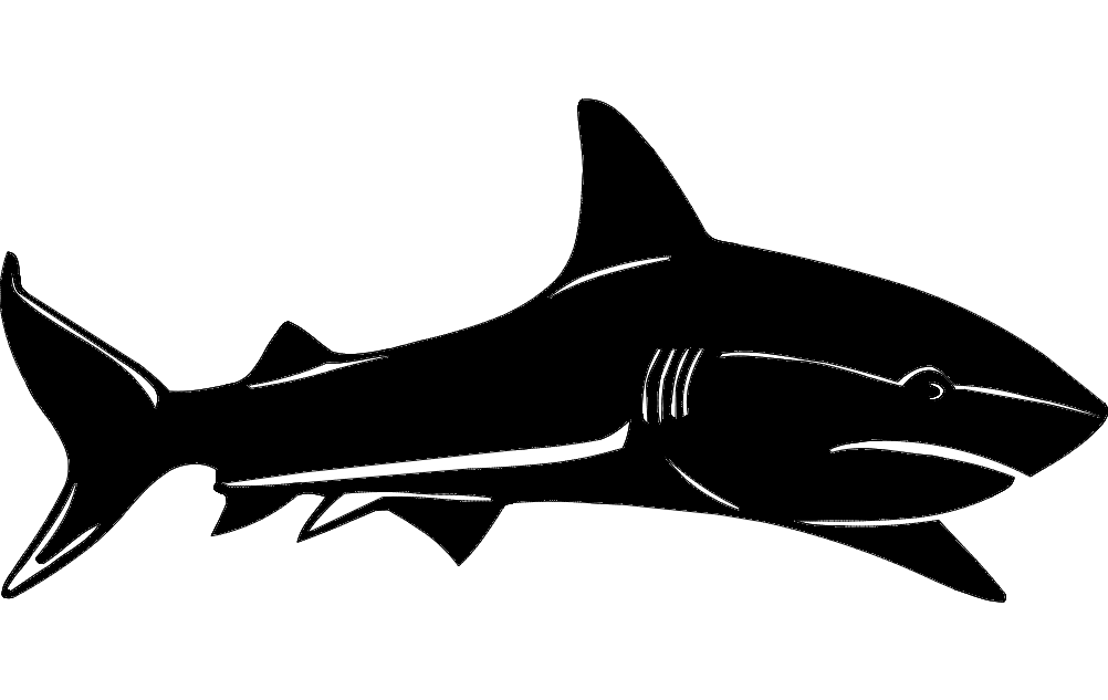 Shark Silhouette DXF File Free Vectors