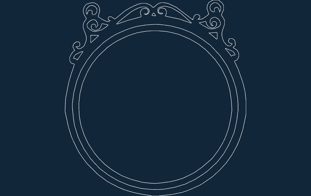 Round Frame DXF File Free Vectors