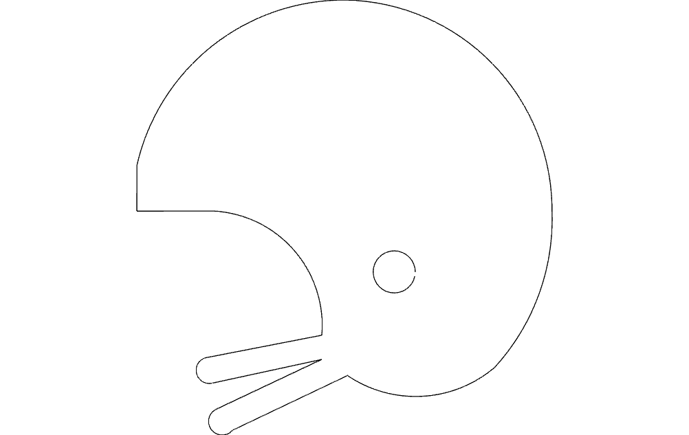 Helmet Silhouette DXF File Free Vectors