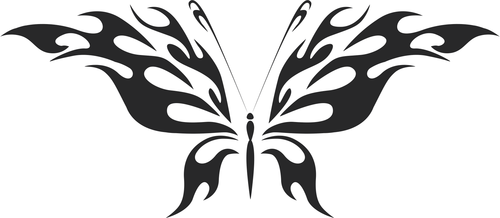 Tribal Butterfly Vector Art 45 DXF File Free Vectors