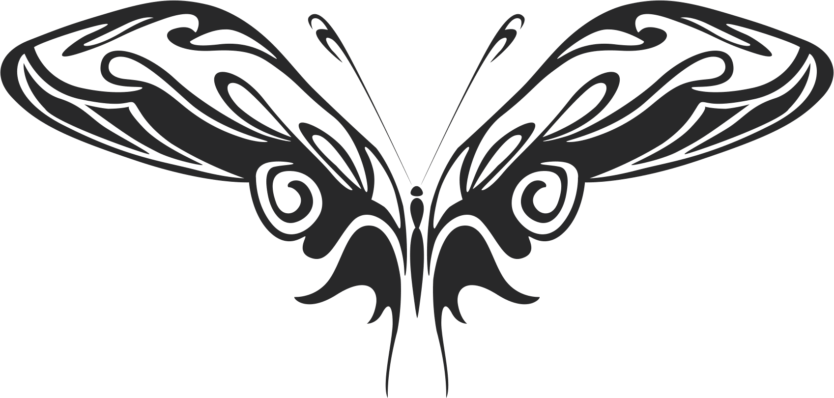Tribal Butterfly Vector Art 15 DXF File Free Vectors