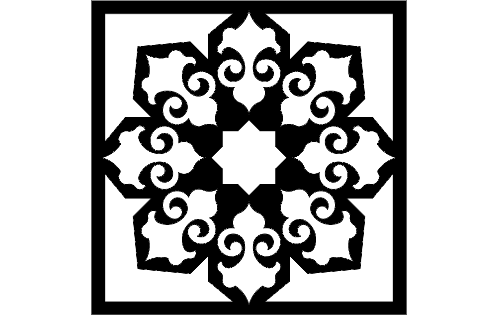 Islamic Pattern DXF File Free Vectors