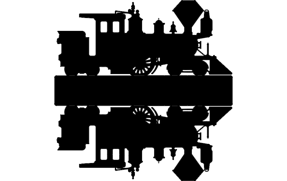 Train Silhouette DXF File Free Vectors