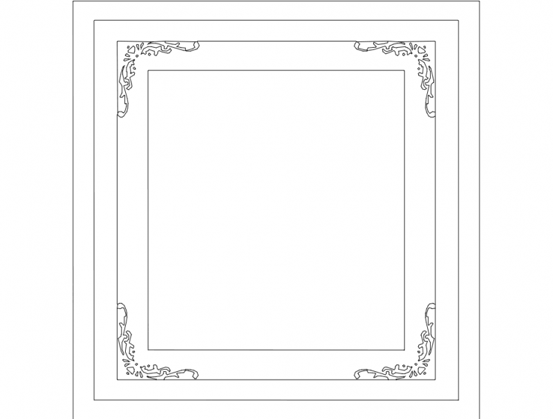 Frame DXF File Free Vectors