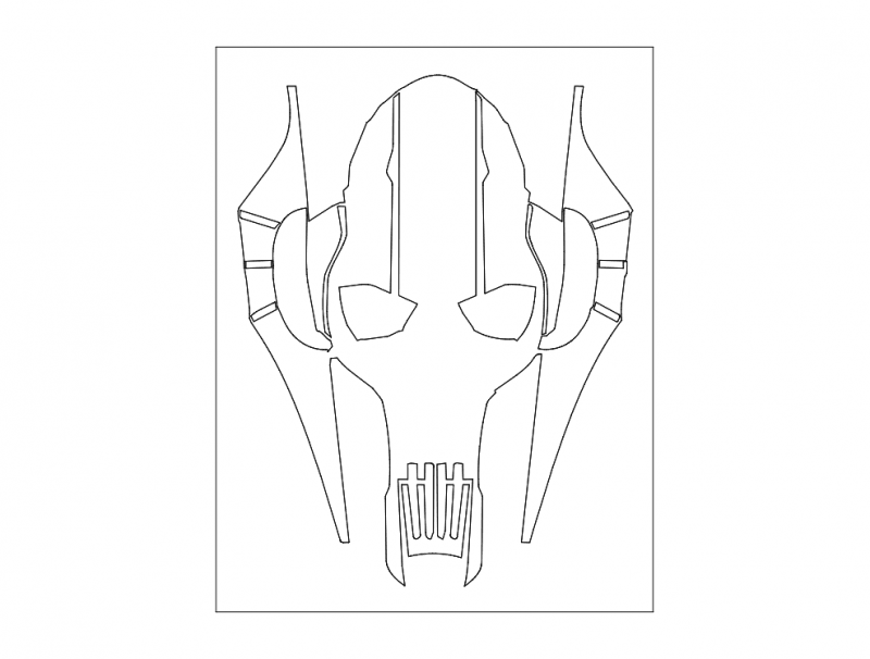 Horror Skull 440B DXF File Free Vectors