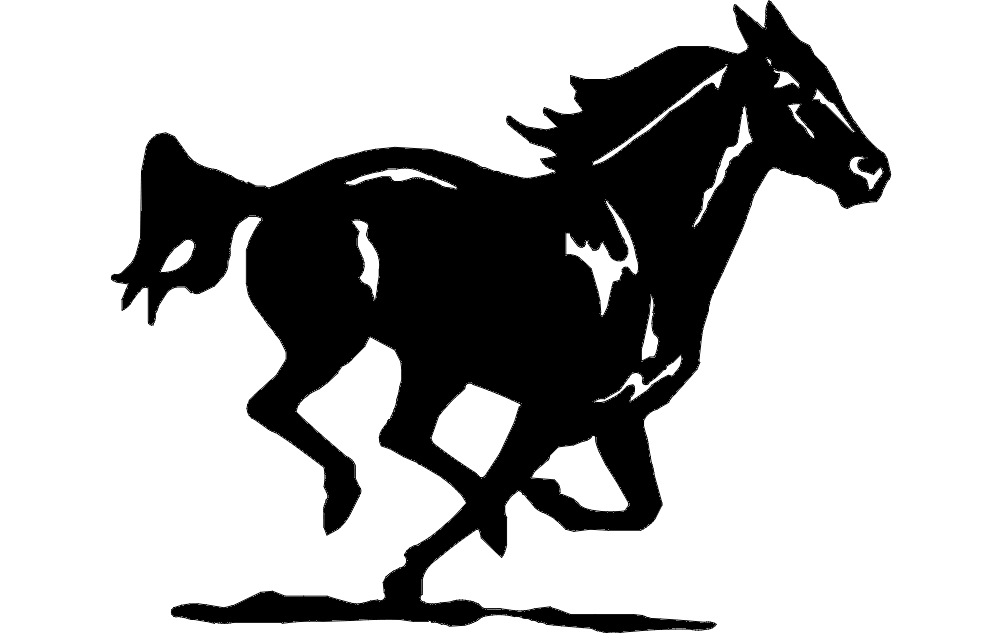 Horse Running 4 DXF File Free Vectors