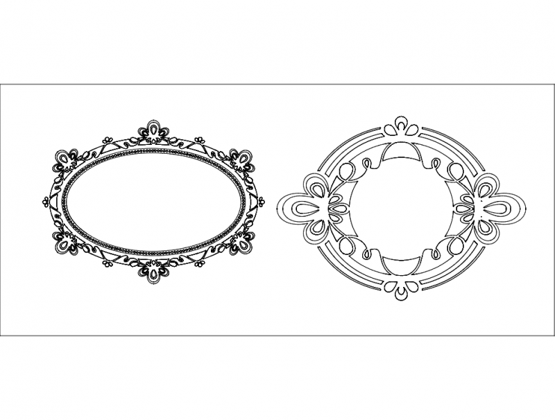 Mirror Frame Ayna DXF File Free Vectors